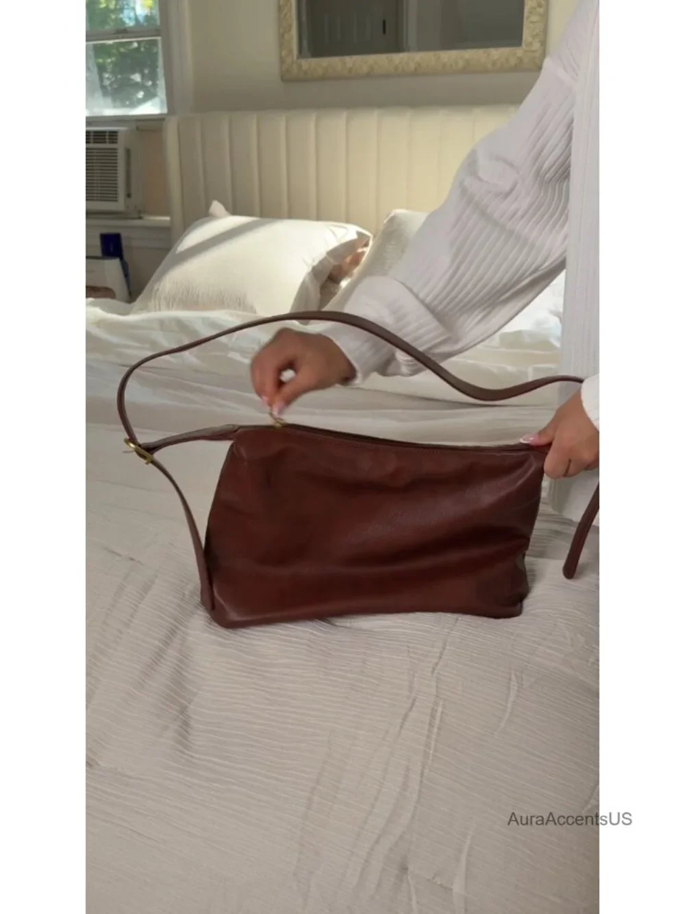 Vegan Leather Hobo Bag - Slouchy Shoulder & Crossbody Purse